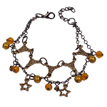 Armkette Armband Bettelkette verstellbar gelb braun 4648 Armkette Armband Bettelkette verstellbar gelb braun 4648
